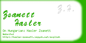 zsanett hasler business card
